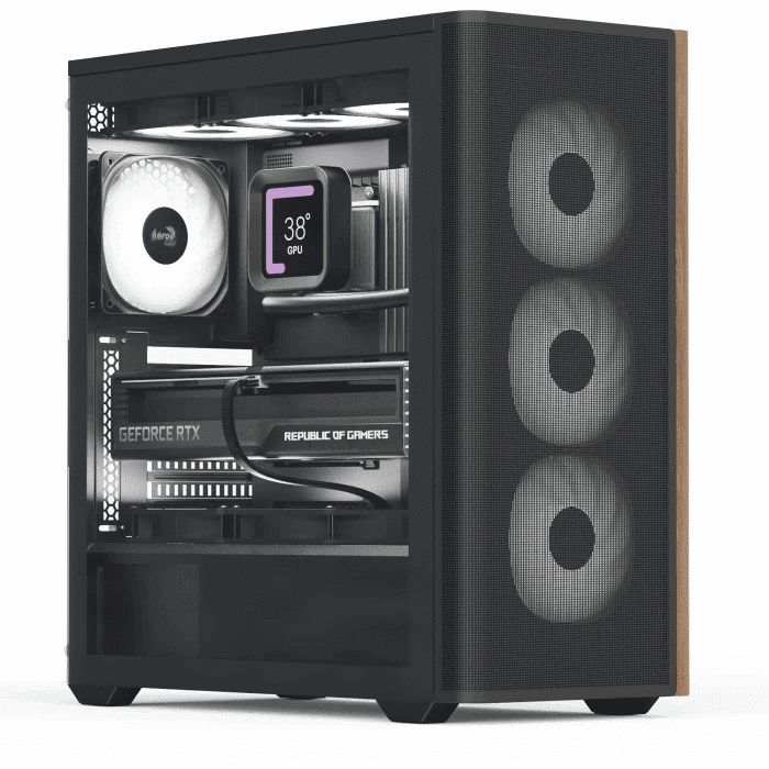 AeroCool D501A Black Wood