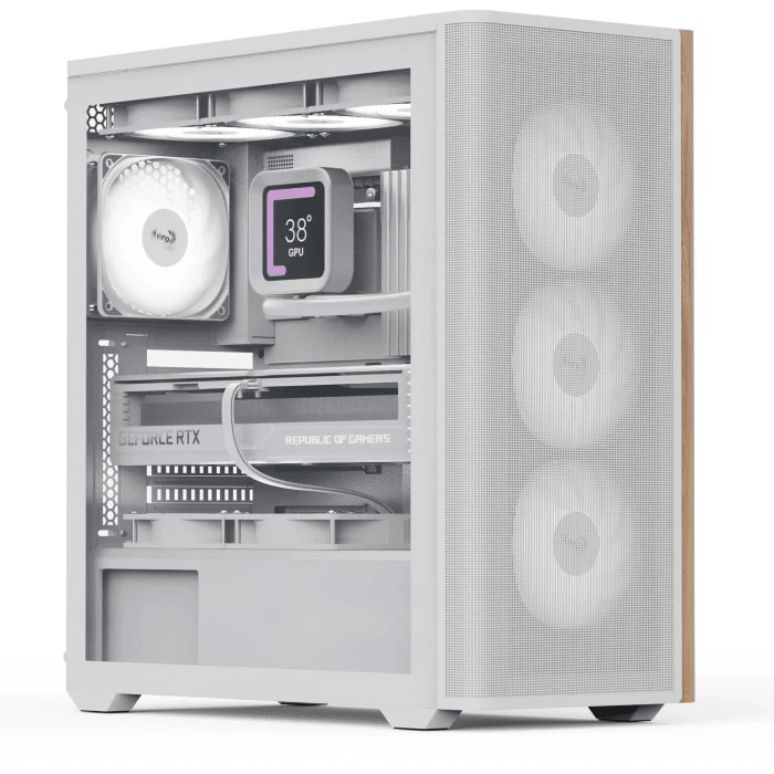 AeroCool D501A White Wood