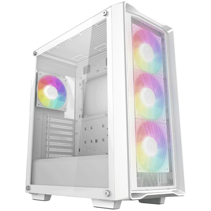 DeepCool CC560 MESH WH V2 - Κουτί Mid Tower με ARGB Αερόφαρους
